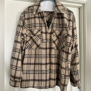 NEW with tags! Tan and Brown Shacket